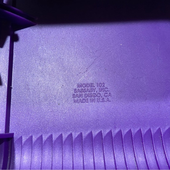 Vintage SASSABY MAKEUP CARRYING CASE Organizer Purple Model 102 Made In USA - Picture 12 of 15